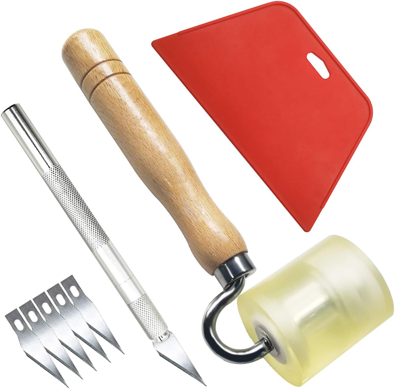 Wallpaper Smoothing Tool with Seam Roller for Contact Paper Adhesive Vinyl