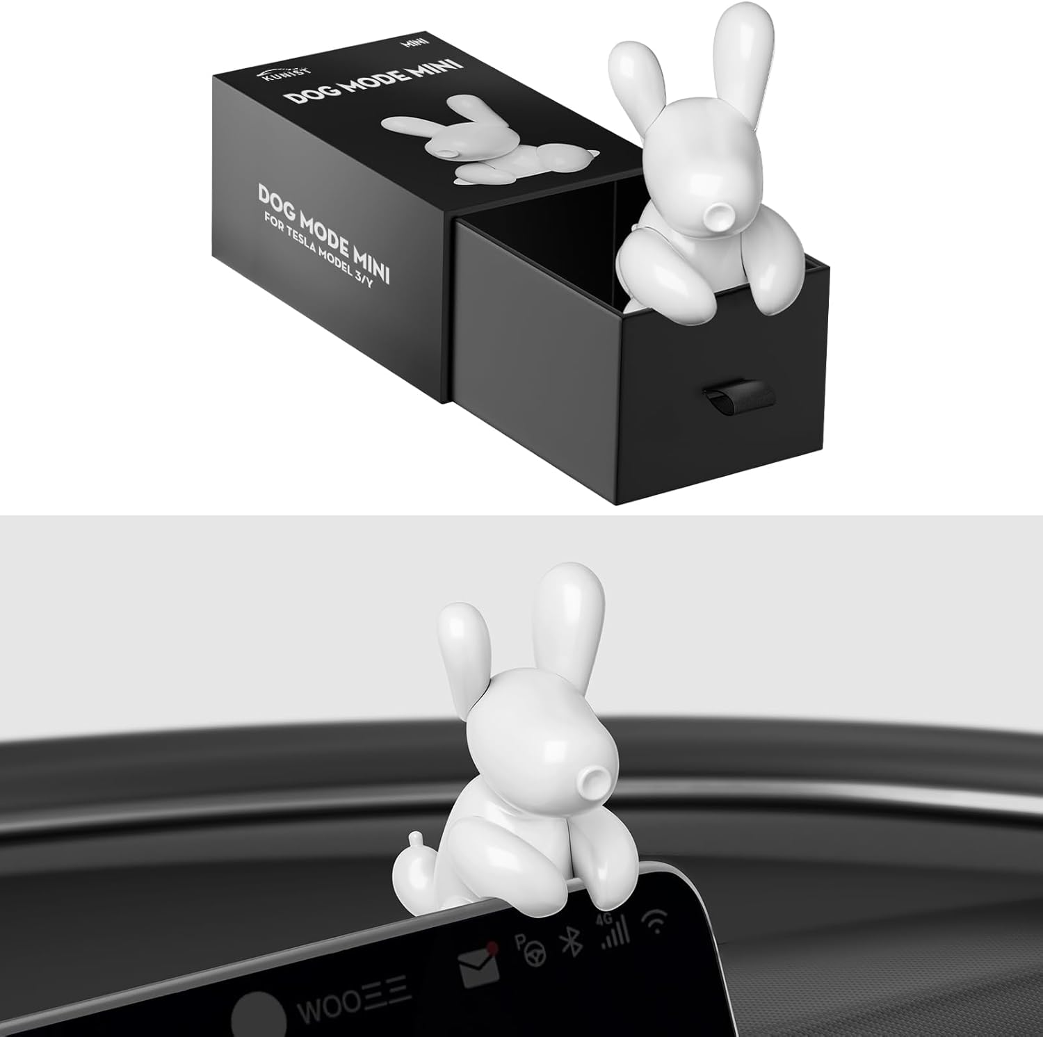 for Tesla Model Y 2026 Dog Mode Mini Screen Decoration Ornament Funny Decors Compatible with 2017-2026 Tesla Model 3 and New Model Y Juniper Interior Accessories (Gift Box)