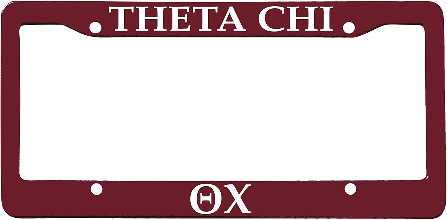 Officially Licensed Theta Chi License Plate Frame - Merlot