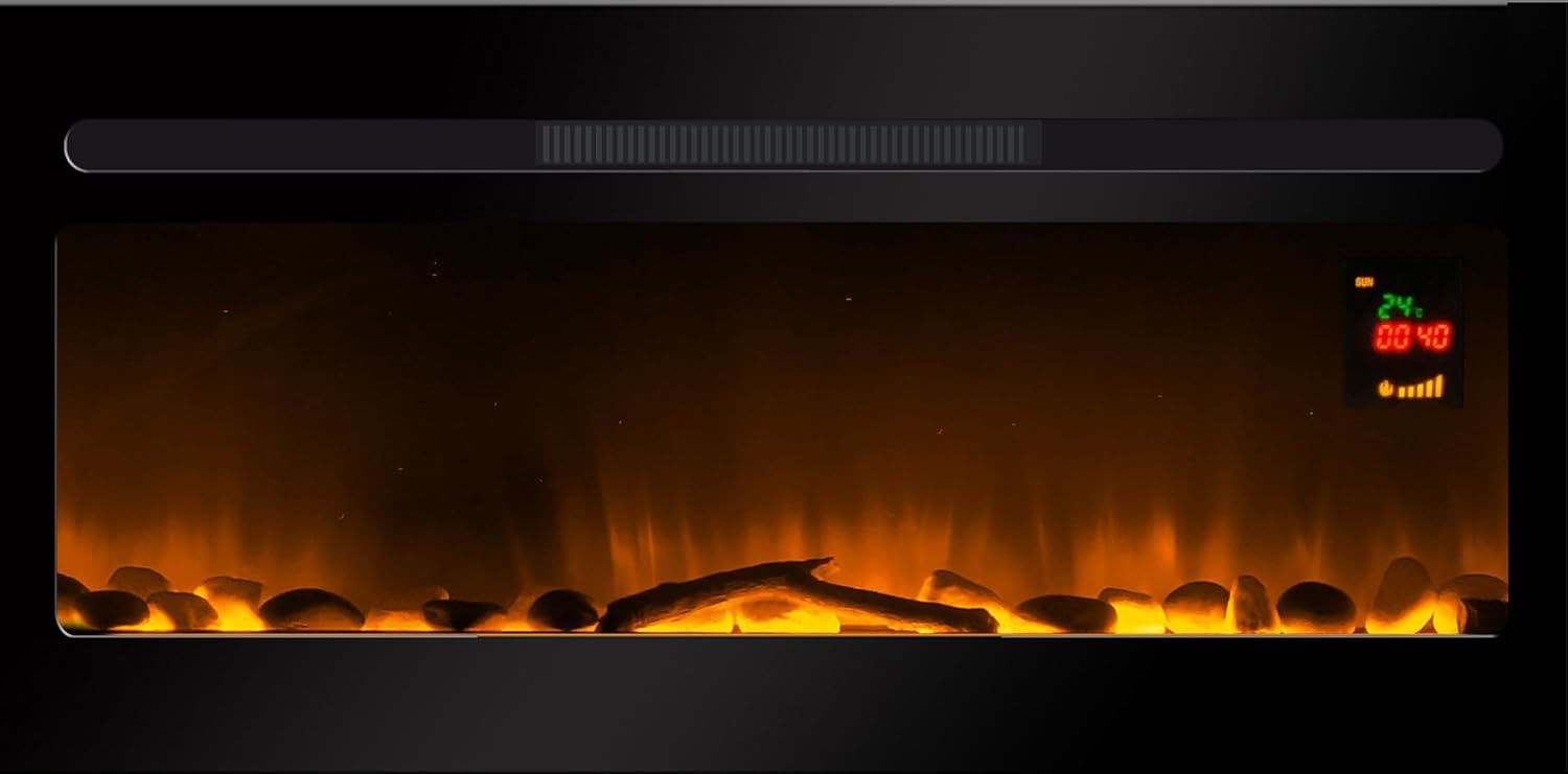 Chemin'Arte - Elysée Built-in Electric Fireplace - Designed in France - 91.5 x 17 x 45 cm