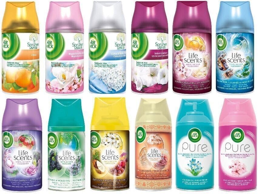 AirWick Freshmatic Max Automatic Spray Refill, Random Mix, 6-Pack, 250ml