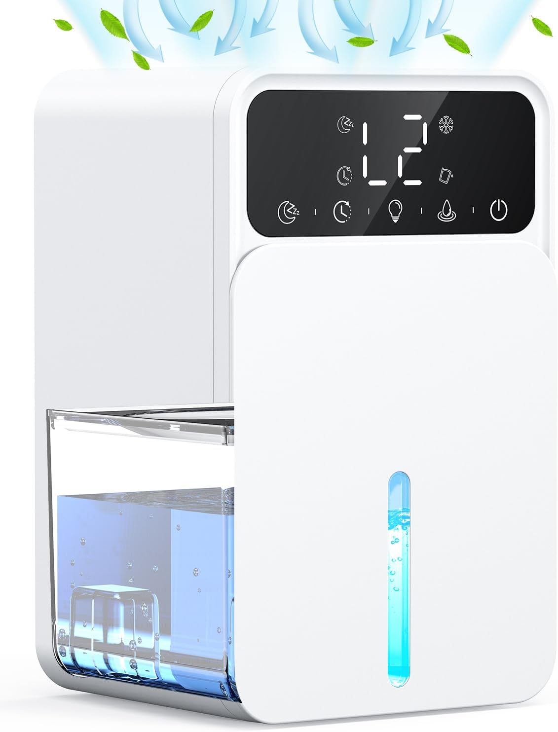 Dehumidifiers for Home, 1500ML Quite Dehumidifiers for Bedroom, Portable Electric Bathroom Dehumidifier, 12H Timer, Automatic Shutoff, 7 Colorful Lights, Mini Dehumidifier for Drying Clothes