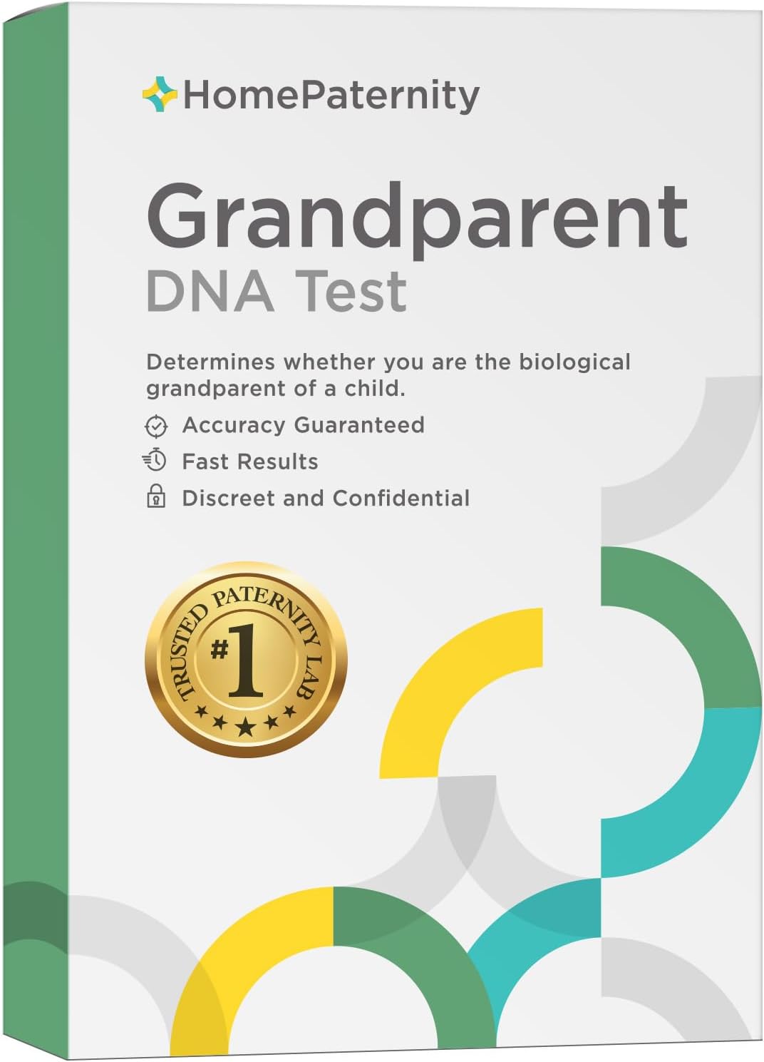 Grandparent DNA Test, Fast Results, Highest Accuracy Available with Up to 34 Genetic Markers Tested, All Lab Fees & Shipping Included, Grandchild Test, Test Paternity Without Father