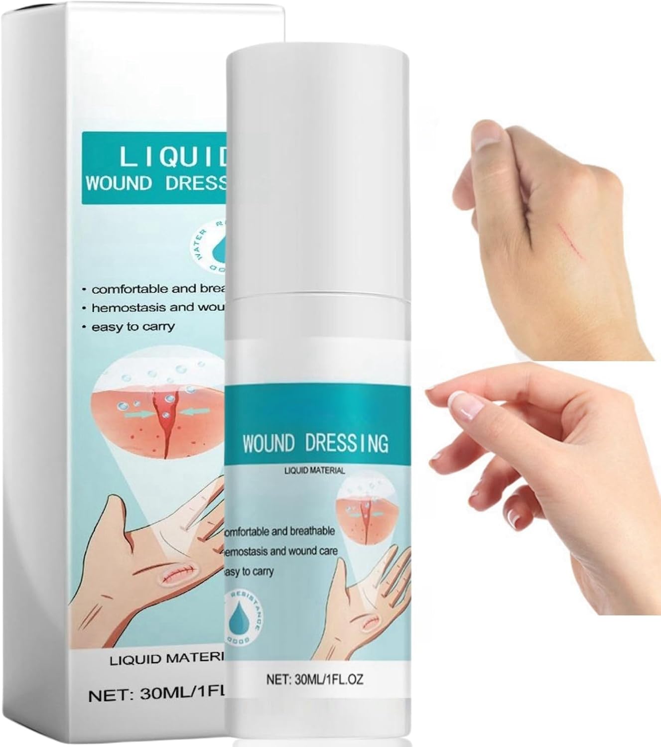 XΙΜONΤH Liquid Wound Dressing,Liquid Plaster,Skin Liqui/d Plaster Spray,Waterproof Spray Plasters for Wounds,Waterproof Spray Wound Stick Protective,Quick-Drying Dressing for Protection Film