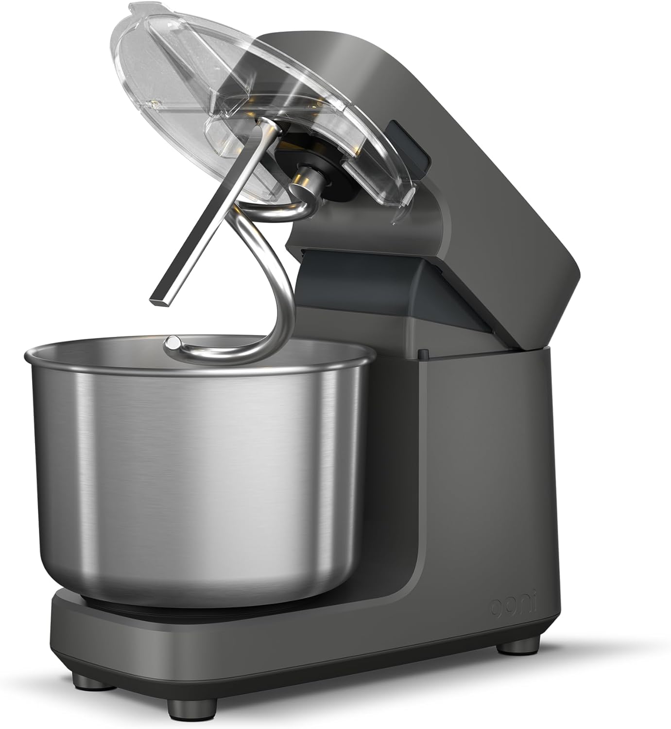 Ooni Halo Pro Spiral Mixer - Dough Stand Mixer with Attachments, 7.3 Quart Capacity and 58 Speed Settings - Charcoal Grey