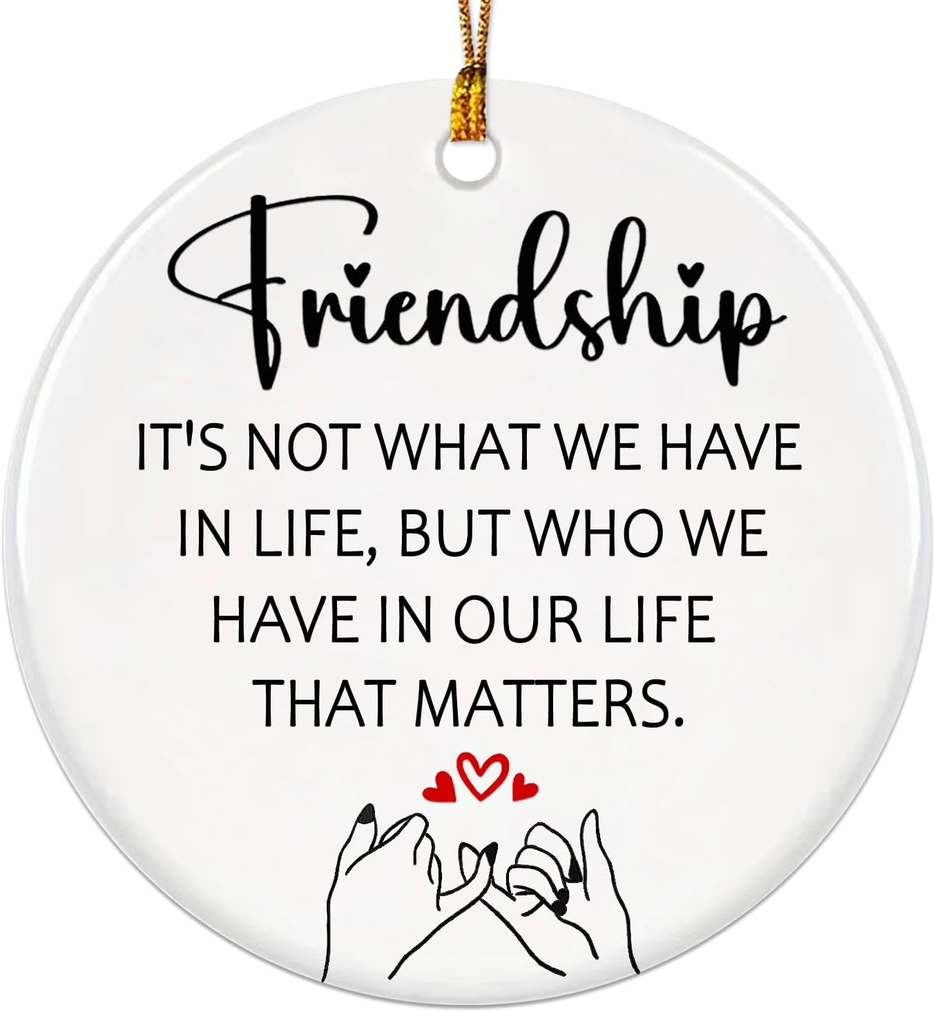 Friendship Ornament, Friends Christmas Ornaments 2025, Friend Ornaments for Women - Friendship Gifts for Women, Best Friend, Xmas Gifts for Friends