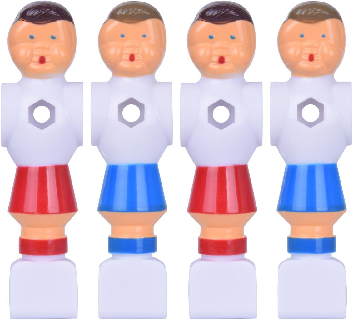 4Pcs Rod Foosball Soccer Table Football Men Player Replacement Parts(Red+Blue)