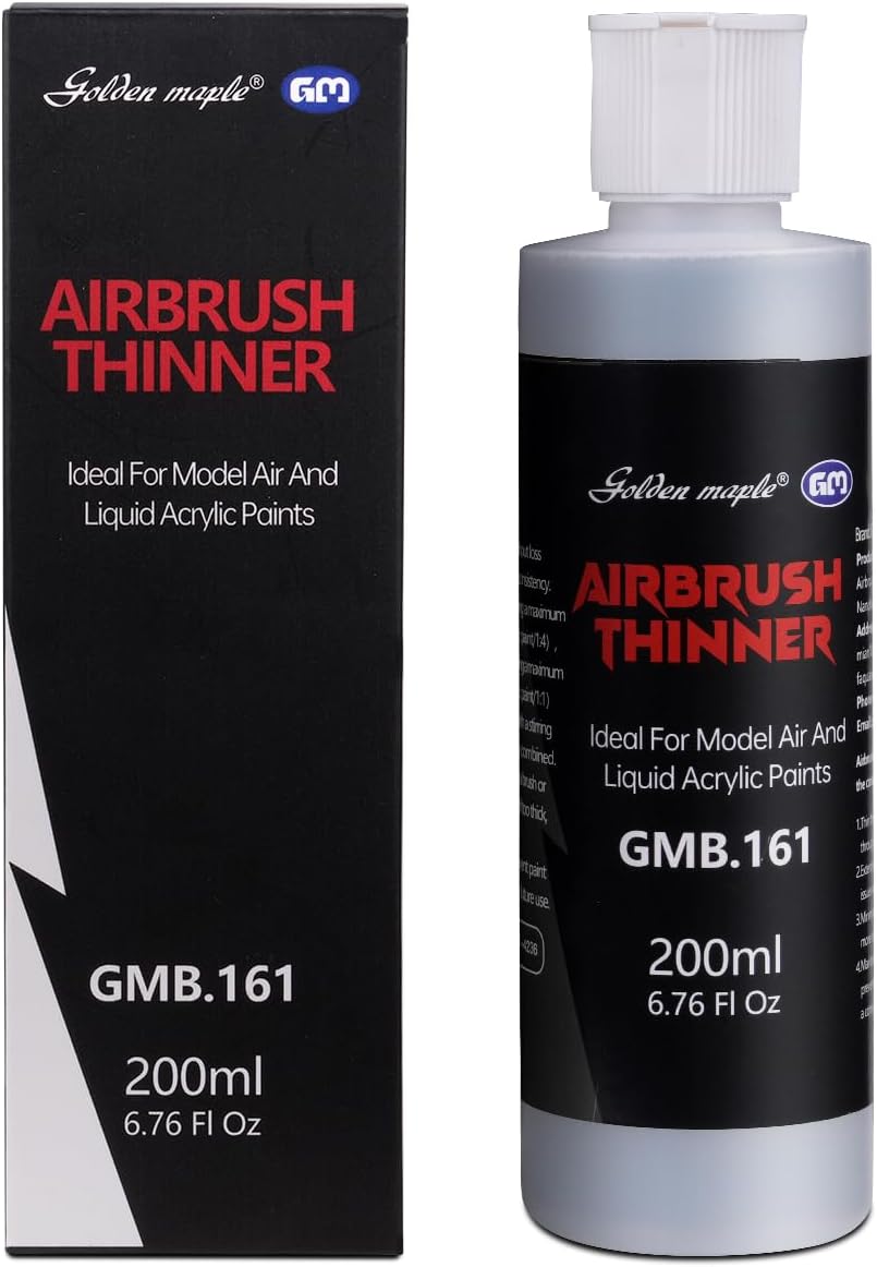 Acrylic Paint Thinner, Golden Maple Lacquer Thinner Non-Toxic Solvent | Airbrush Flow Improver for All Acrylic Paints, Model Paints, Water-Based Acrylic Paint Thinner, 6.76oz