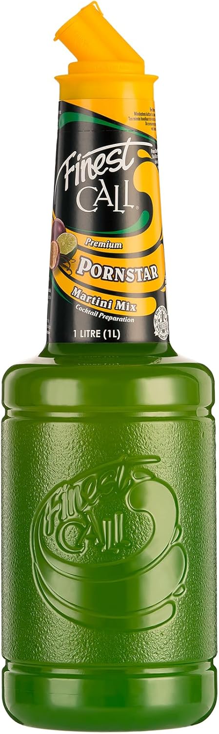 Finest Call Pornstar Martini Mix | Non-Alcoholic | Cocktail Mixer | 1 Litre Bottle | Easy Pour | Bar Essential | Premium Ingredients | Just Add Alcohol| Cocktails, Drinks, Mocktails, Passion Fruit