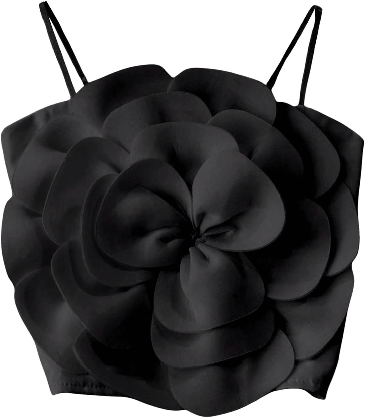 GORGLITTER Women's Flower Crop Tops Casual Floral Tropical Backless Sleeveless Cute Summer Dressy Going Out Tank Tops