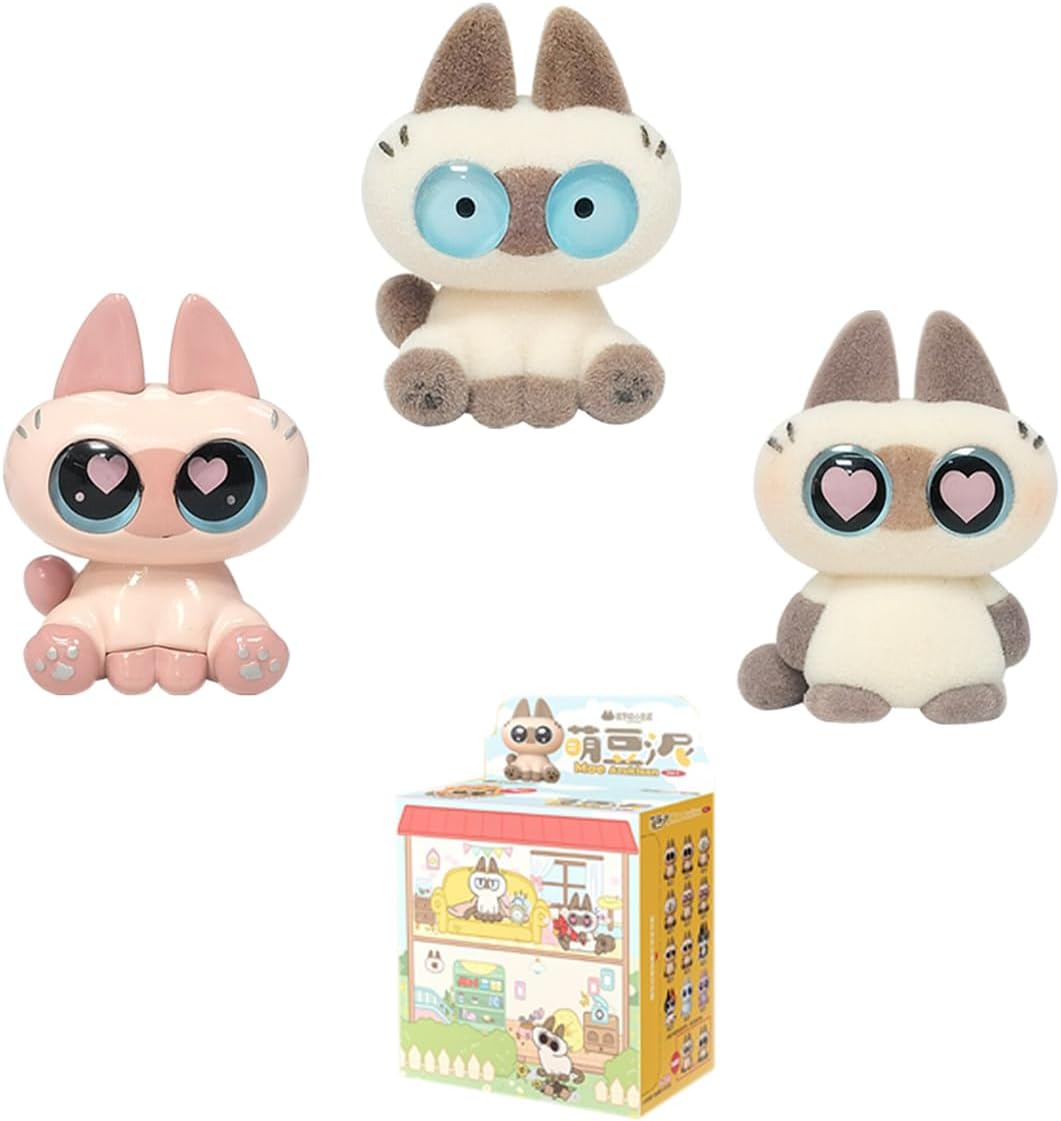 Moe Azukisan Mini Bean Series Blind Box Action Figures Mystery Collectible Toys Random Surprise Gift for Birthdays Christmas Desktop Ornaments Display Collectors,1 PC
