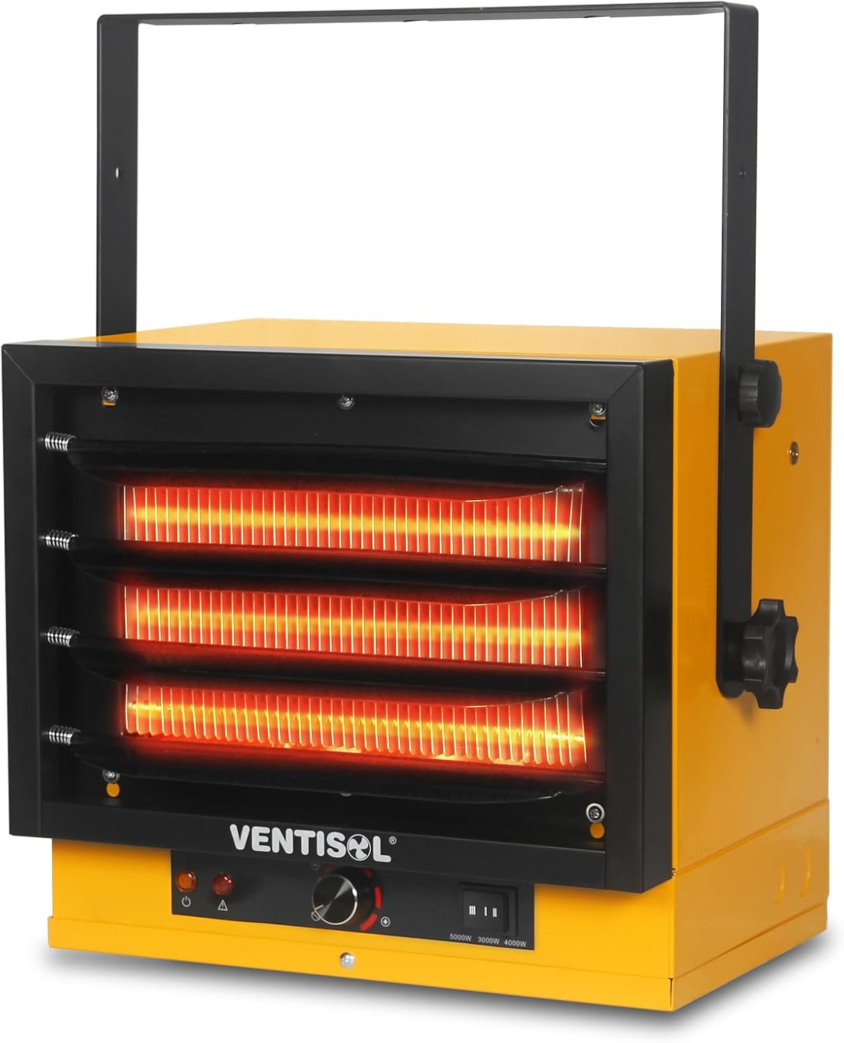 VENTISOL Garage Heater, 3000/4000/5000W Ceiling Electric Heaters, 3 Heat Settings, 240V Mounted Shop Heater for Indoor Use, Overheat Protection, Built-in Thermostat