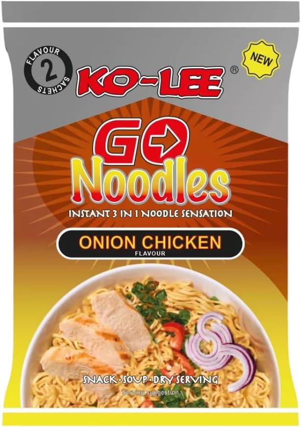 Instant Noodle Bundle Pack with Ko-Lee Go Instant Noodles Onion Chicken Flavour (24 X 85g) - 1 Pack | Suitable For Vegetarians | Full Case: (24 x 85g Each).