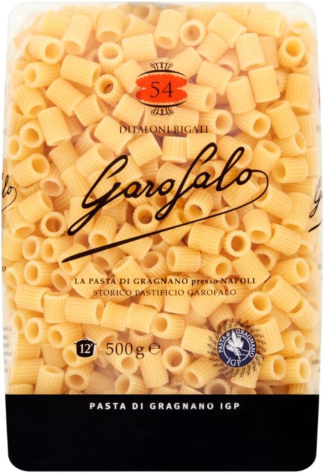 Garofalo Ditaloni Rigate Italian Soup Pasta - Vegan and Small Pasta Shapes, 500g (Pack of 1)