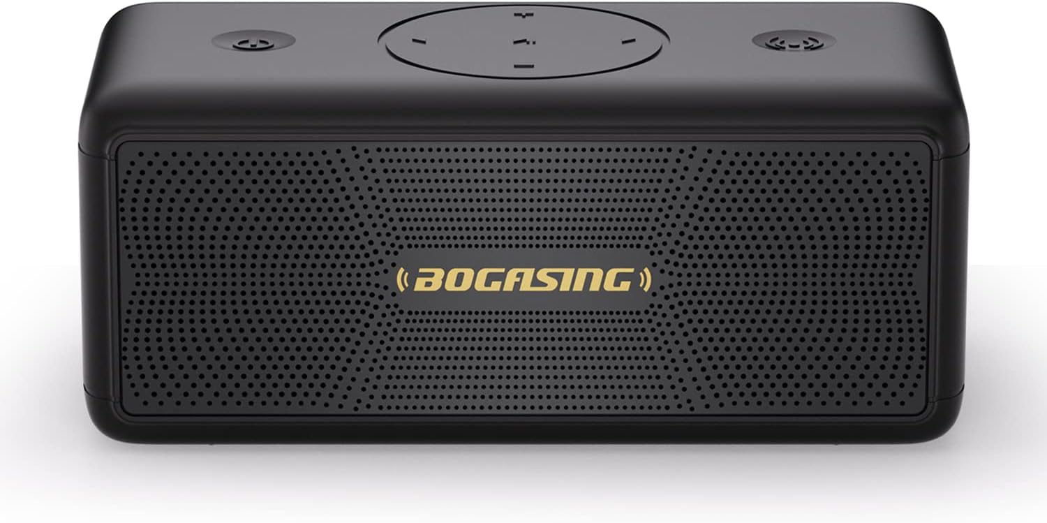 BOGASING M5 Bluetooth Speaker, 40W Portable Wireless Speakers with Immersive Stereo Sound & Punchy Bass, 30H Playtime, IPX7 Waterproof Bluetooth 5.3, EQ TF-Card, AUX, USB Stick for Outdoor
