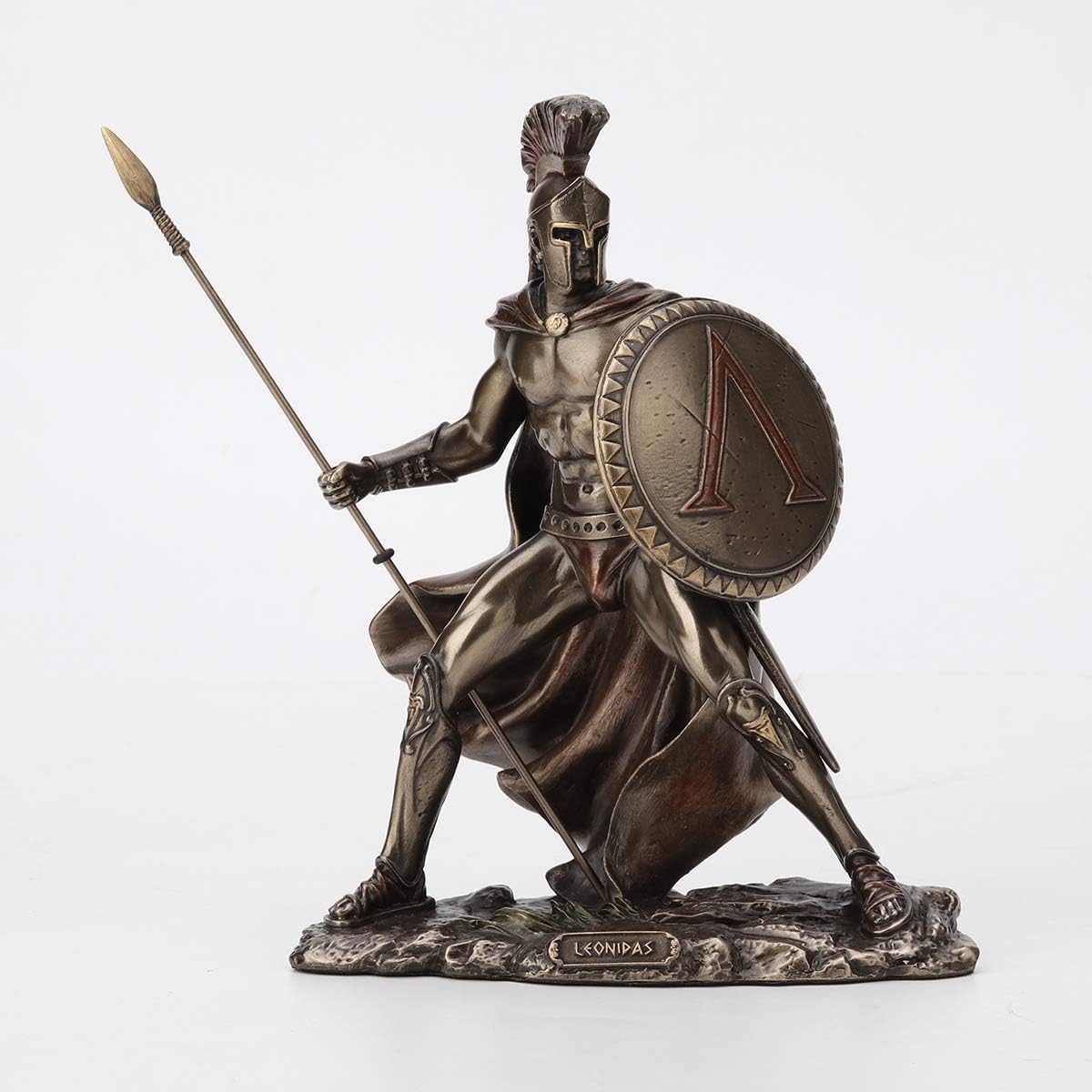 Veronese Design 7 1/4 Inch Spartan King Leonidas Cold Cast Resin Bronze Finish Statue Home Decor