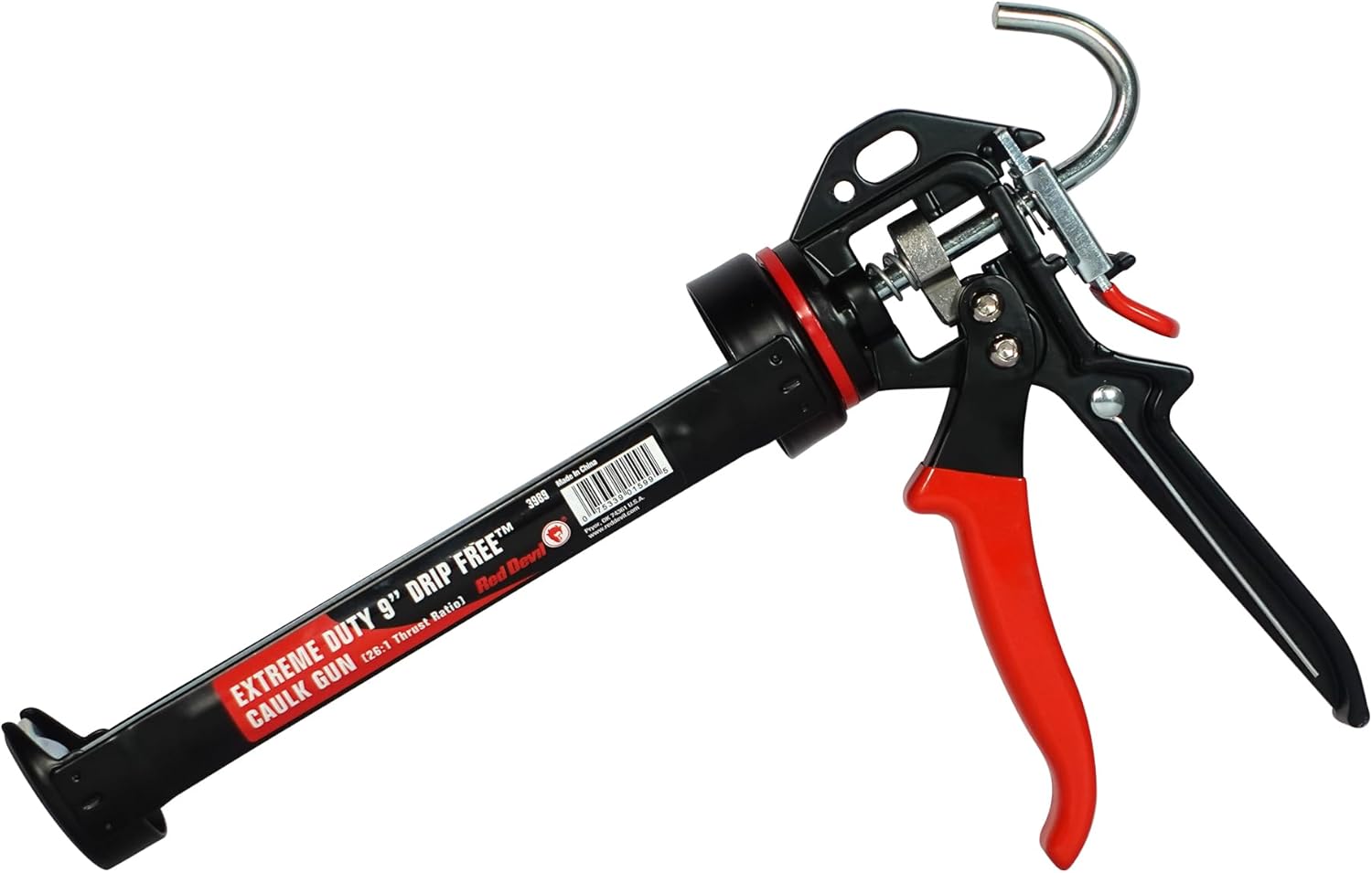 Red Devil 3989 9" Extreme Duty Caulk Gun - Hand Caulking Gun - Thrust Ratio 26:1,Black
