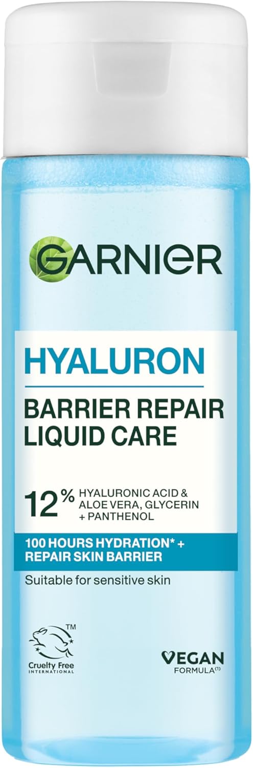GARNIER Hyaluron Barrier Repair Liquid Care, 12% Glycerin and Panthenol, With Aloe Vera & Hyaluronic Acid, Cruelty Free & Vegan, 120ml