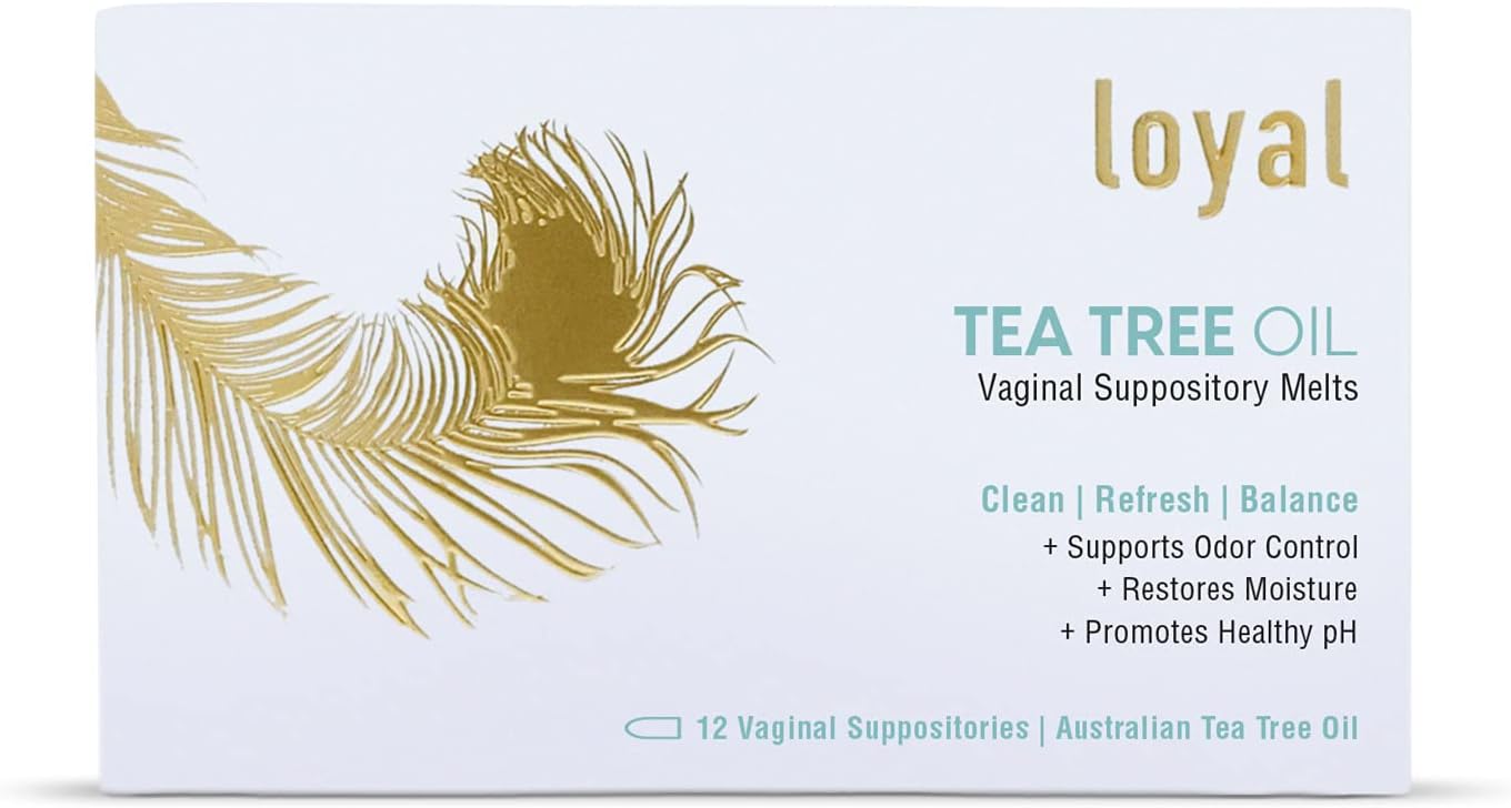 Loyal Tea Tree Oil - Suppository Melts - Supports Odor Control - Soothes Discomfort - Promotes Healthy Intimate Balance - Hydrates Flora (12 Count)