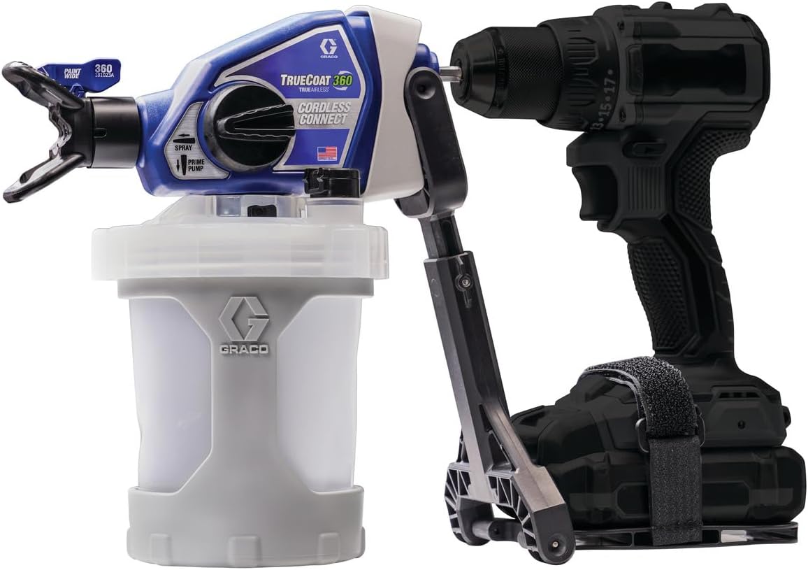 Magnum by Graco 26D361 TrueCoat 360 Cordless Connect, Handheld Cordless Airless Paint Sprayer, Drill Sprayer, household purposes, small paint projects (max. pressure 138 bar)