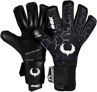 Renegade GK Eclipse Helix Professional Goalie Gloves | 4mm EXT Contact Grip & Breathaprene | Black & White Soccer Goalkeeper Gloves (Size 10, Adult, Negative Cut, Level 5)
