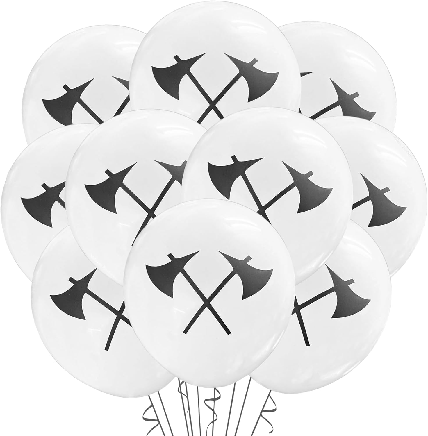Malyan Products Axes Balloons Latex 12 Count, Axe Throwing Birthday Decoration Party Tomahawk Theme Battleaxe Event Supply, 12 Inch Standard Size