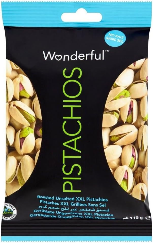 Wonderful XXL Pistachios - Roasted & Unsalted (115g) - Pack of 6