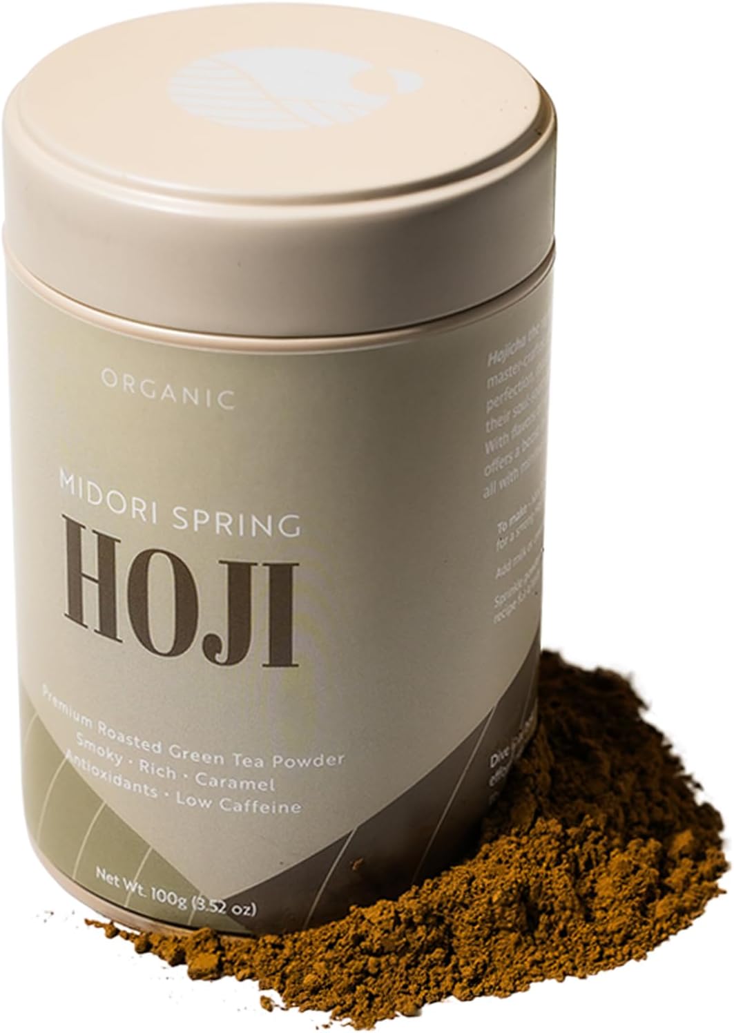 Midori Spring Organic Hojicha - Smooth Roasted Green Tea Powder, Antioxidants, Low Caffeinie, USDA, Vegan, NON GMO Japanese Masters Roast