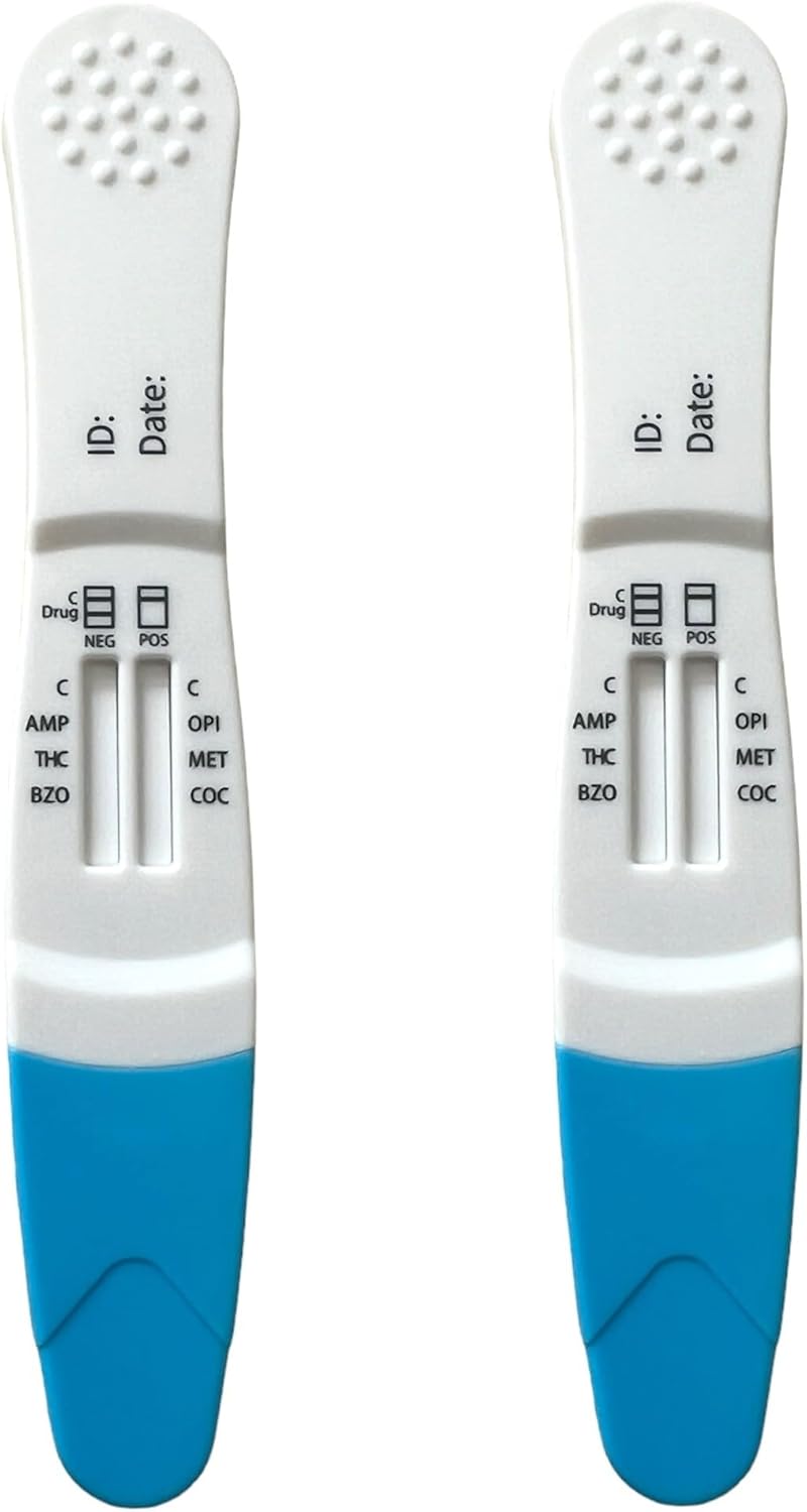 Saliva Drug Testing Kits Tests for 6 Drugs in 1 Test Kit - Cannabis, Cocaine, Heroin, Amphetamine, Methamphetamine, Benzos (2)