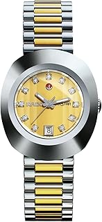 Rado DiaStar Original Swiss Automatic Watch with Stainless Steel Strap, Gold, 21 (Model: R12403633)