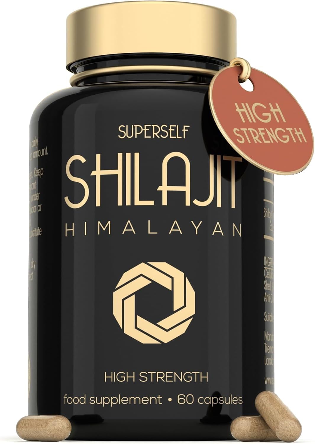 Himalayan Shilajit Capsules 1500mg - High Strength Shilajit for Men & Women - 60 Tablets - Premium Gold Grade - 65% Fulvic Acid - Pure & Authentic