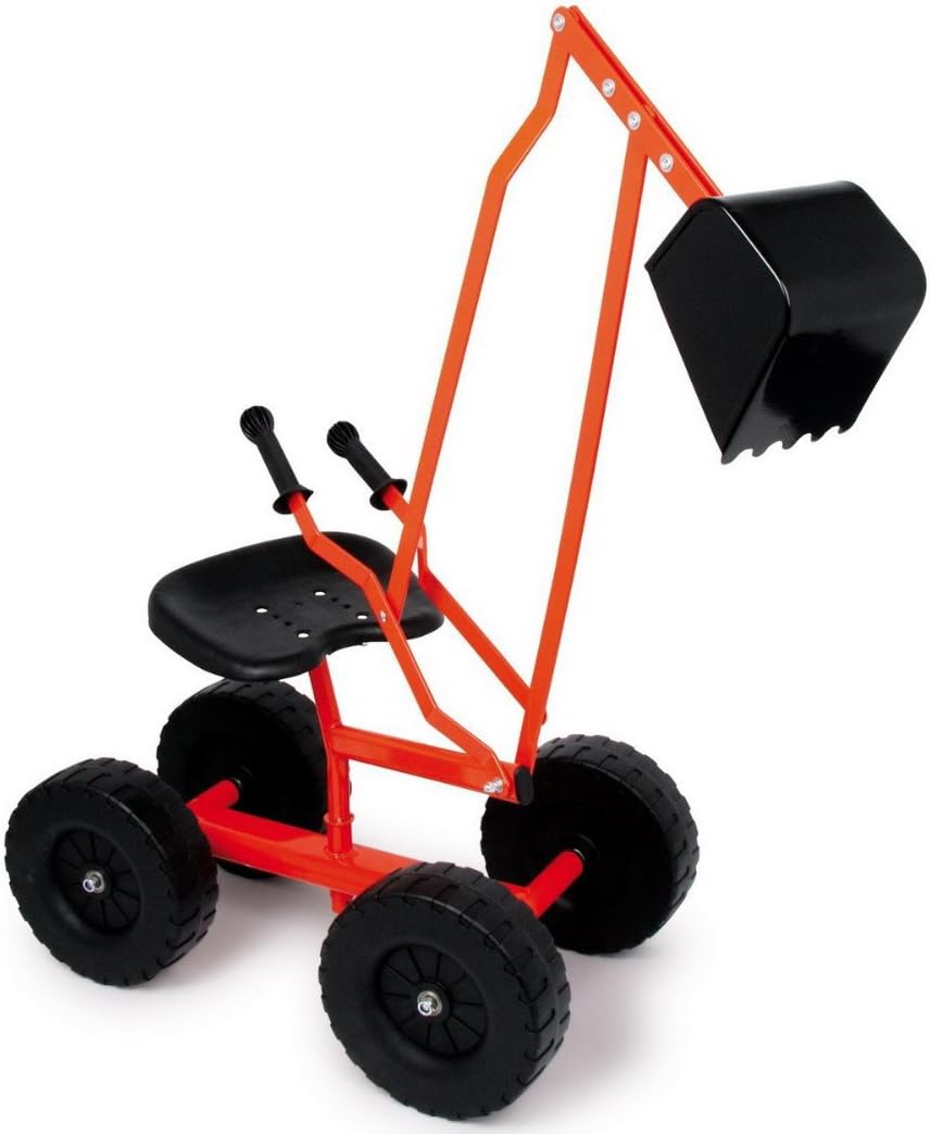 Gamez Galore Age 3+ Large Metal Sand Digger with Wheels Excavator Sandpit Outdoor Toy