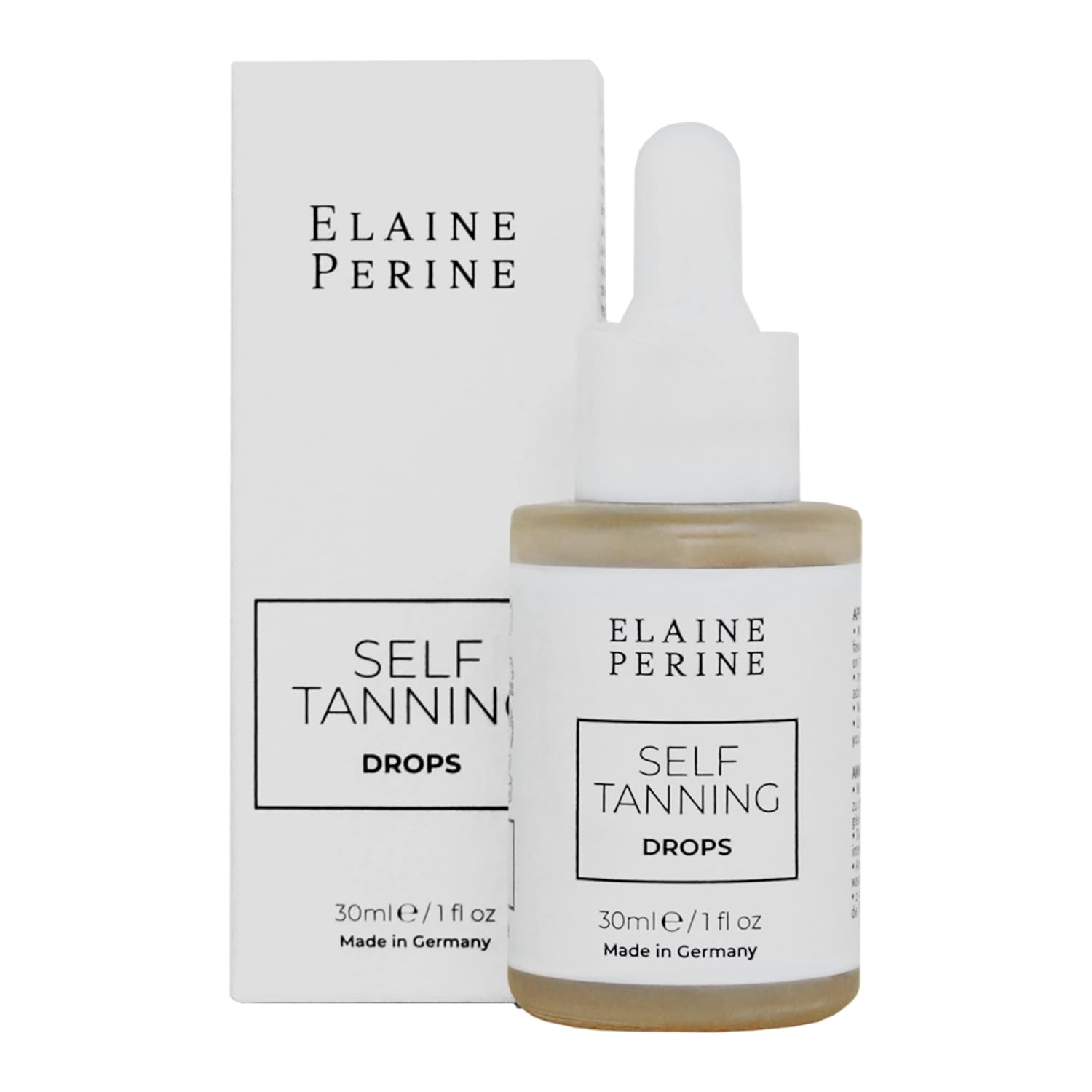 Self Tanning Drops, face & body, vegan 1 fl oz MADE IN GERMANY by ELAINE PERINE