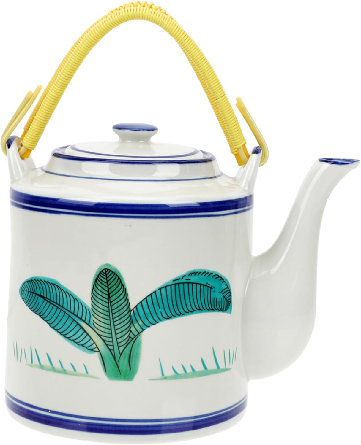 CIYODO Vintage Chinese Style Ceramic Teapot Large Capacity Heat Resistant Kettle for Home and Restaurant Use Elegant Design with Comfortable Handle Easy to Clean for Tea Lovers