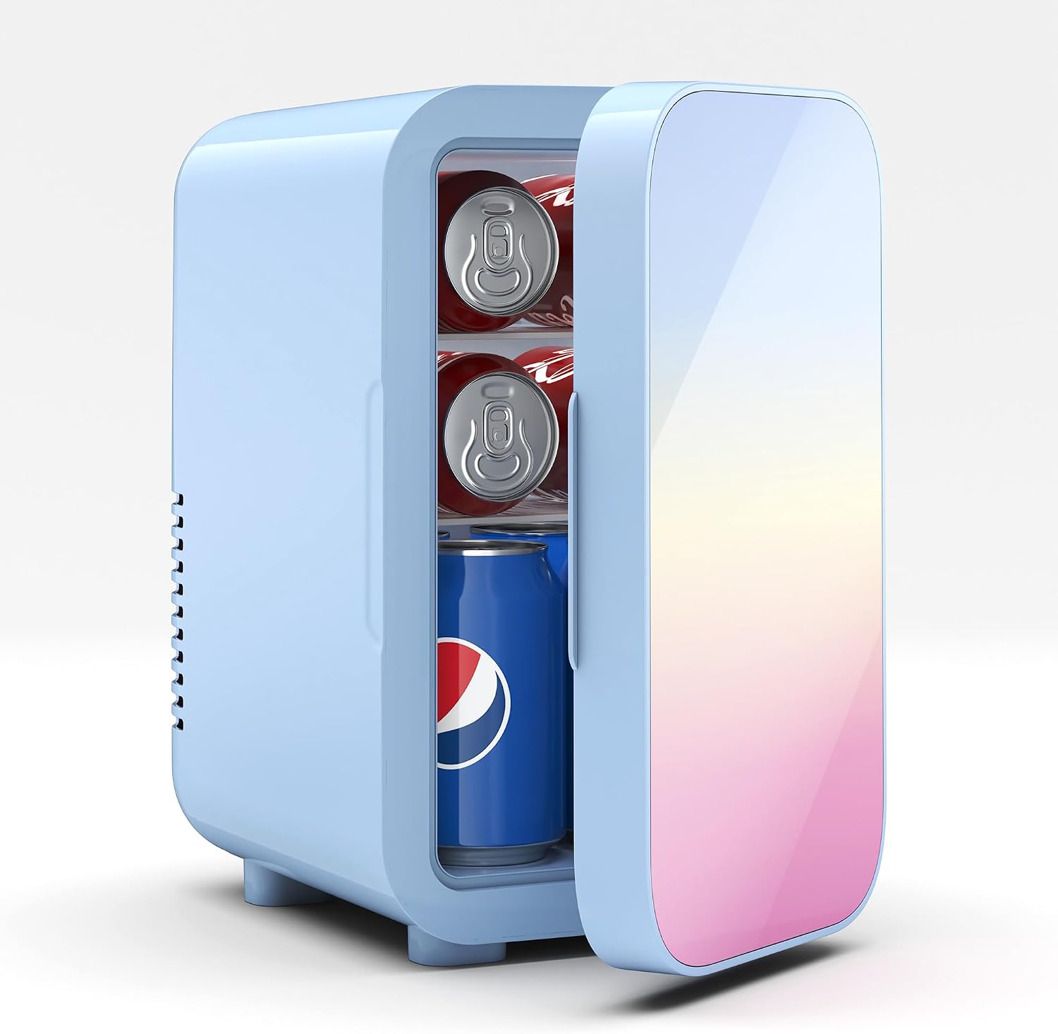 BEICHEN Mini Fridge 6 L/8 Can |Cooler & Warmer| AC/DC | for Bedrooms/Car | Ultra-Quiet <25dB,Thermoelectric Cooler & Warmer Small Fridge,Fits Drinks,Skincare,Breast milk,Snacks,for Home Office Travel