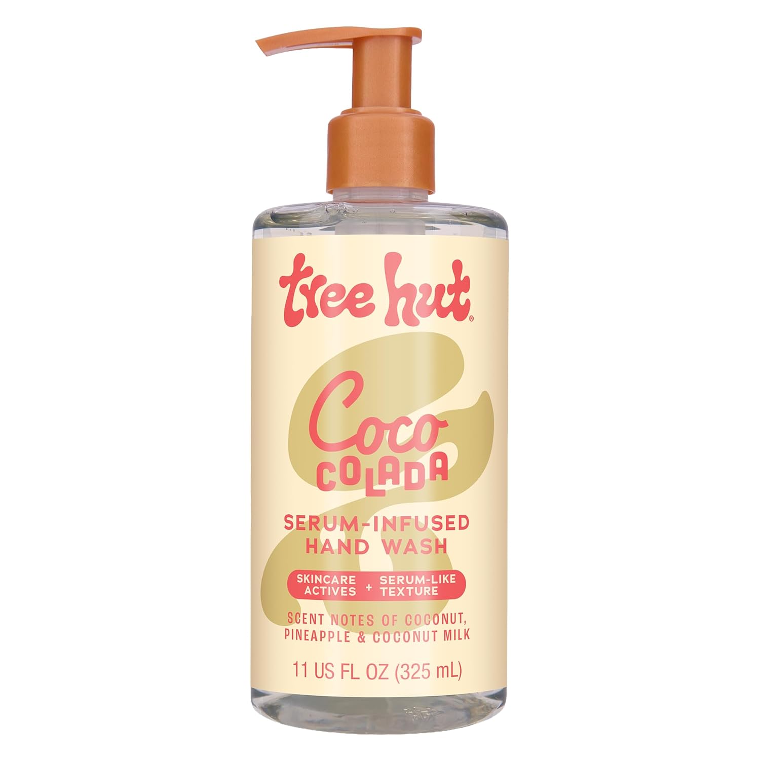 Tree Hut Coco Colada Serum Infused Hand Wash, Nourish & Hydrate Hands with Strengthening Skin Care, Long Lasting Scent, Cleanse & Lock in Moisture, 11 fl oz.