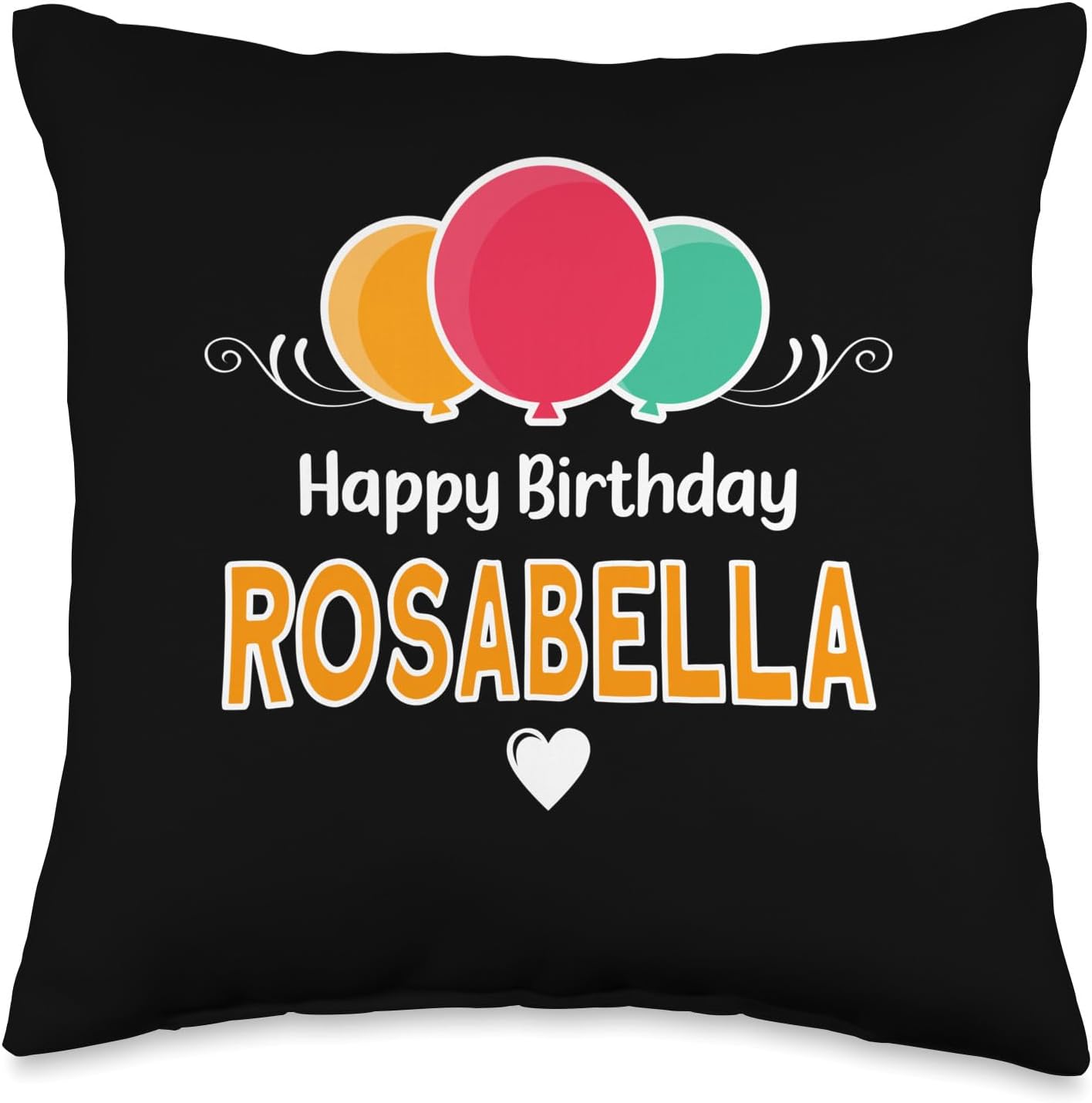 Happy Birthday saying Rosabella Throw Pillow