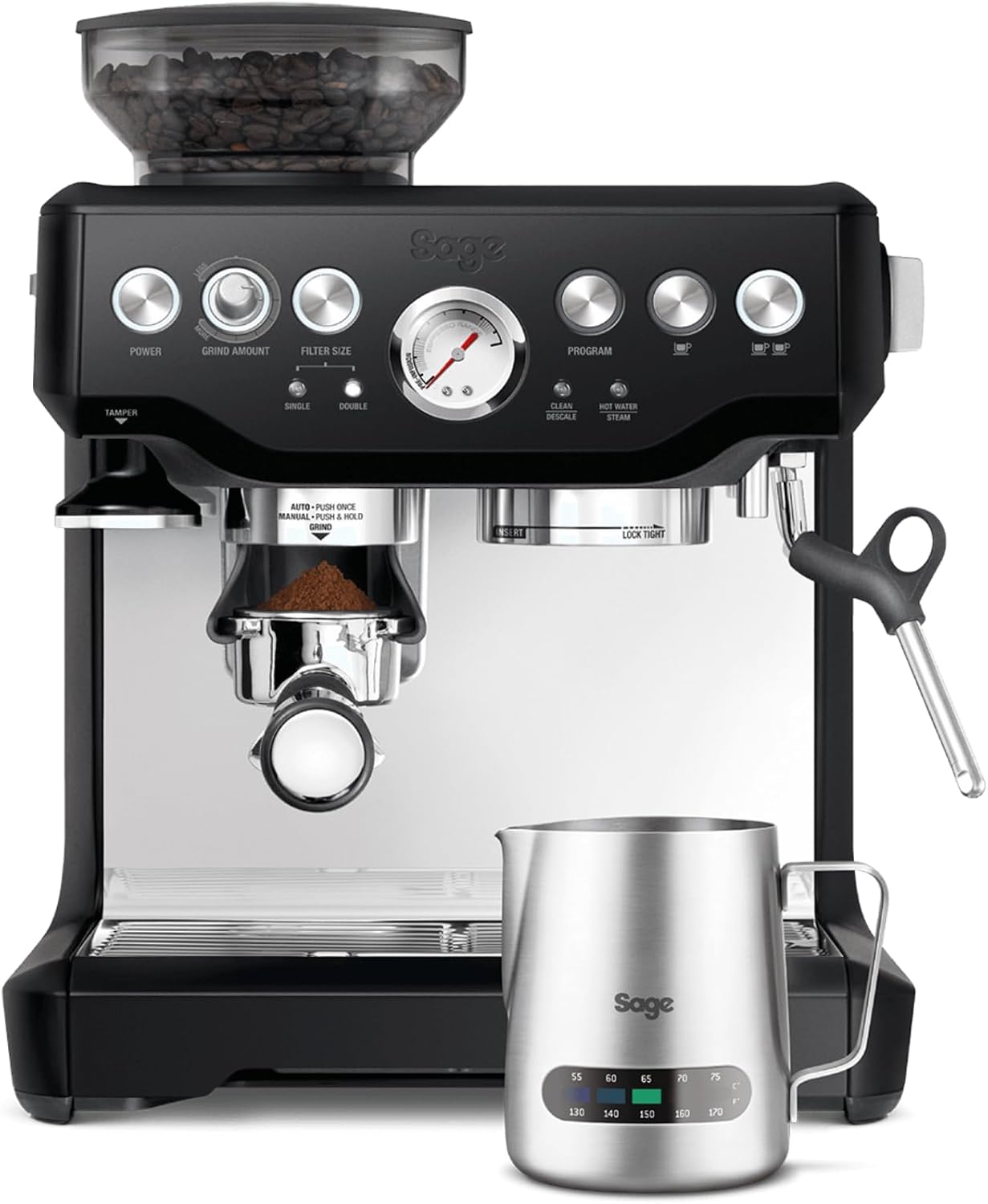 Sage Barista Express, Bean to Cup Machine, Black Truffle