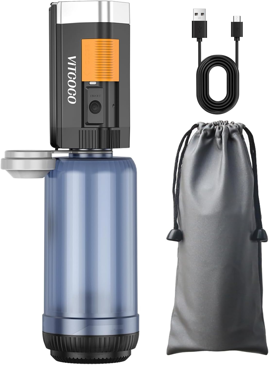 VITCOCO 400ML Personal Travel Bidet, 500mL/min Portable Bidet, 1100mah Rechargeable Electric Toilet Sprayer, for Postpartum Care,Baby Wash,Personal Hygiene Clean,Hemmoroid Treatment,2 Pressure Modes