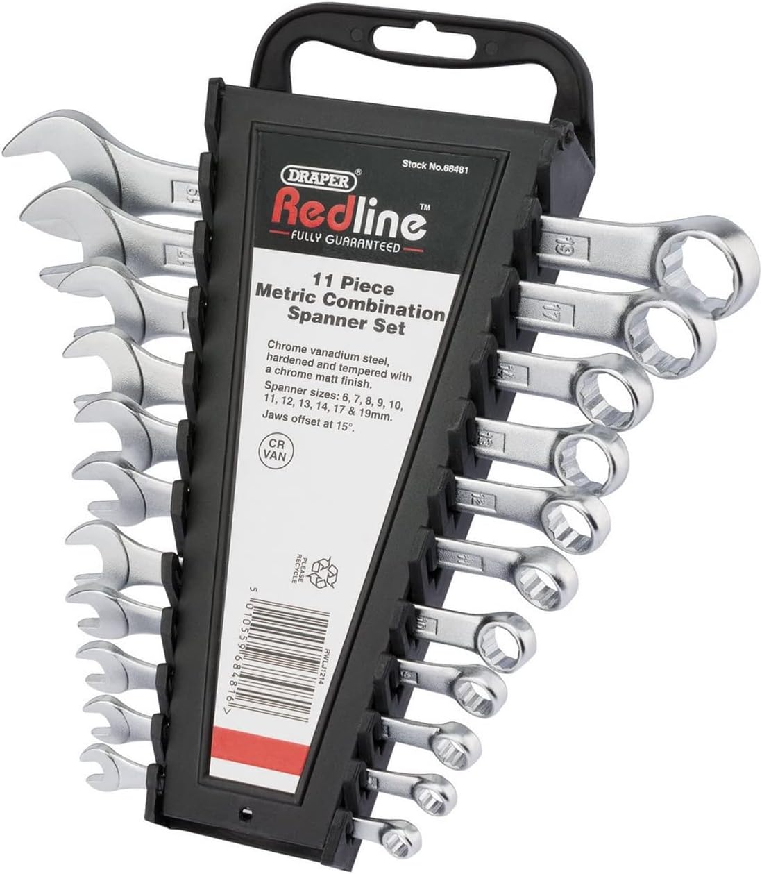 Draper 1 x Redline 68481 Metric Combination Spanner Set (11-Piece)