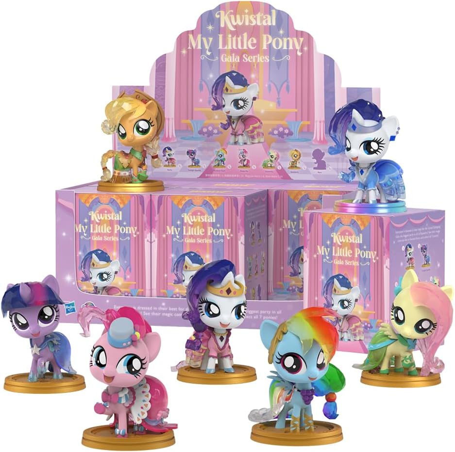 Mighty Jaxx Kwistal Fwenz My Little Pony Series 3 (Gala Edition) | Sealed Tray of 6 - Contains No Duplicates | Blind Box Collectible Figurines