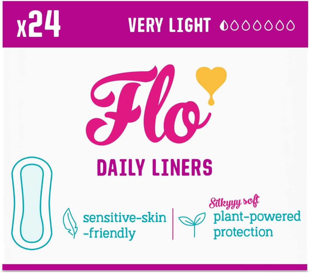 Flo Bamboo Daily Panty Liners Wrapped + Ultra Thin (24 liners)