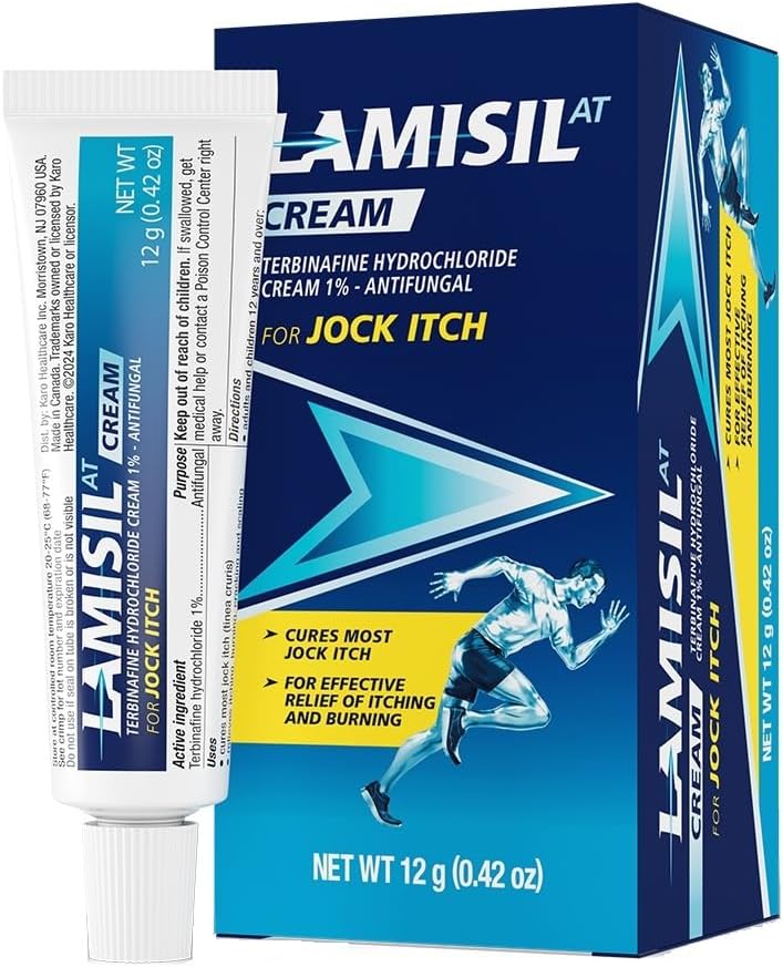 Lamisil Jock Itch Antifungal Cream | 1 Week Treatment | Clinically Proven | Fast and Effective Symptom Relief of Itching, Burning and Redness |.42 oz (12g)
