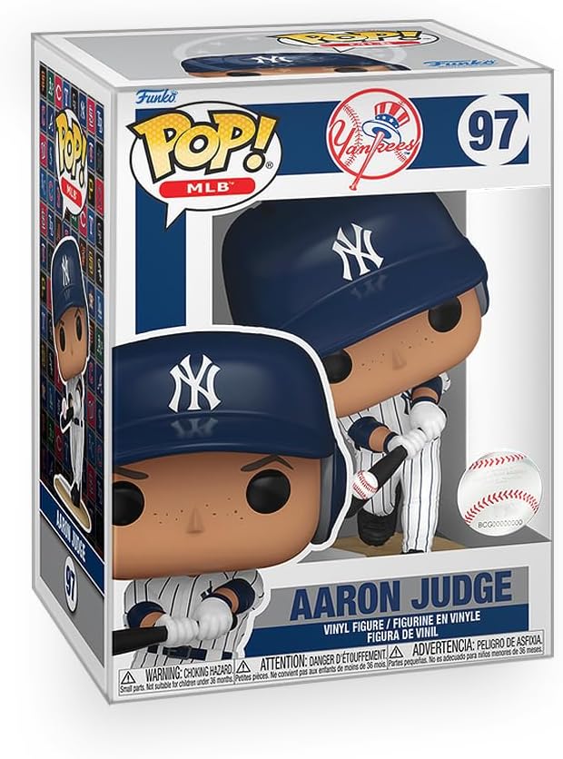 Pop Baseball: Yankees - Aaron Judge Vinyl Figure Included with Box Protector Compatible for Funko
