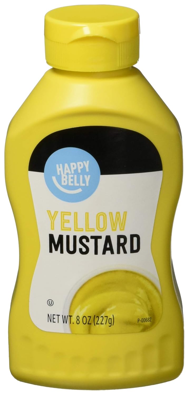 Amazon Brand - Happy Belly Yellow Mustard, Kosher, 8 ounce (Pack of 1)