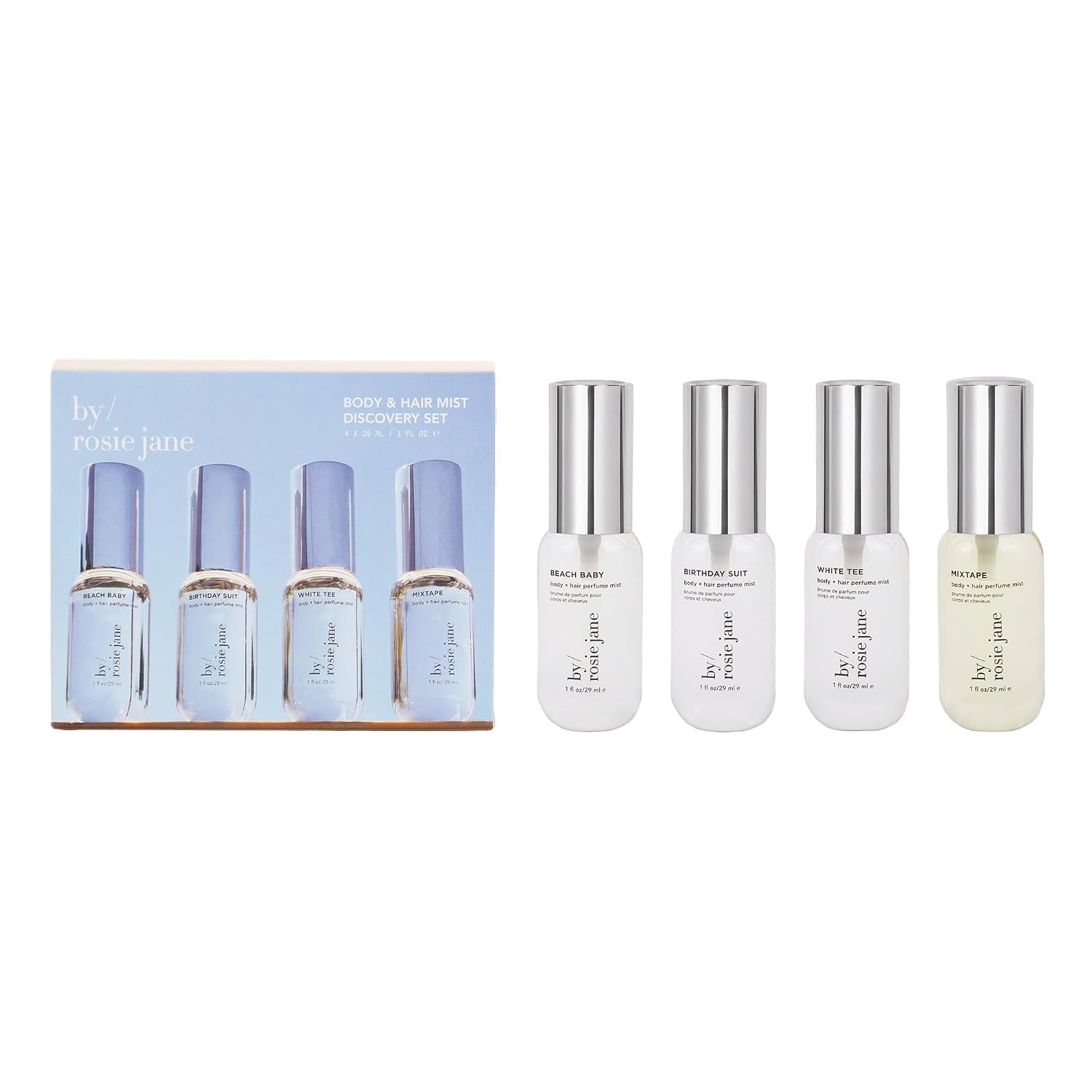 By Rosie Jane Mini Body & Hair Mist Discovery Set, 4 Count