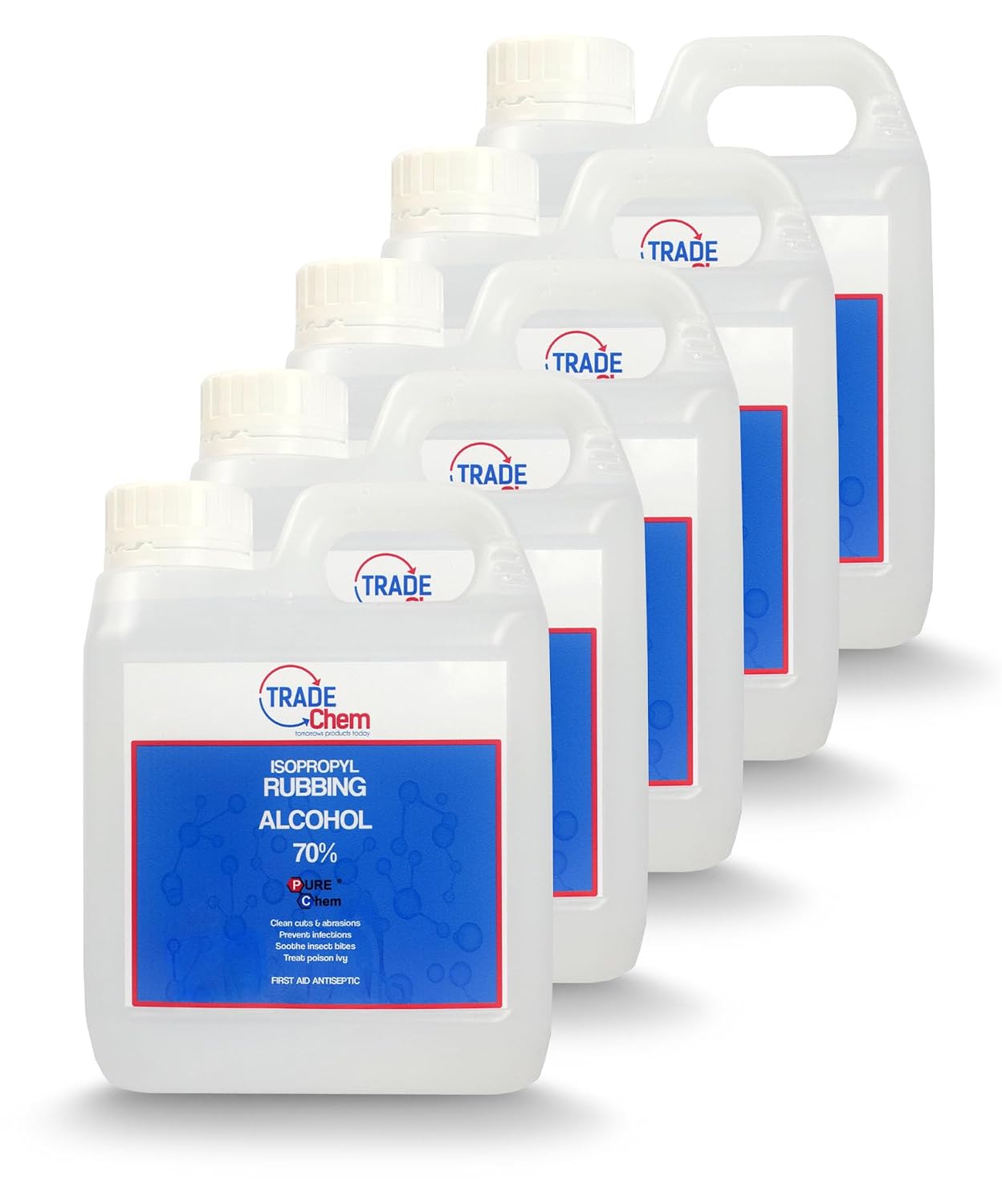Isopropyl Alcohol, 70% Rubbing Alcohol Antiseptic 5x1L Jerry