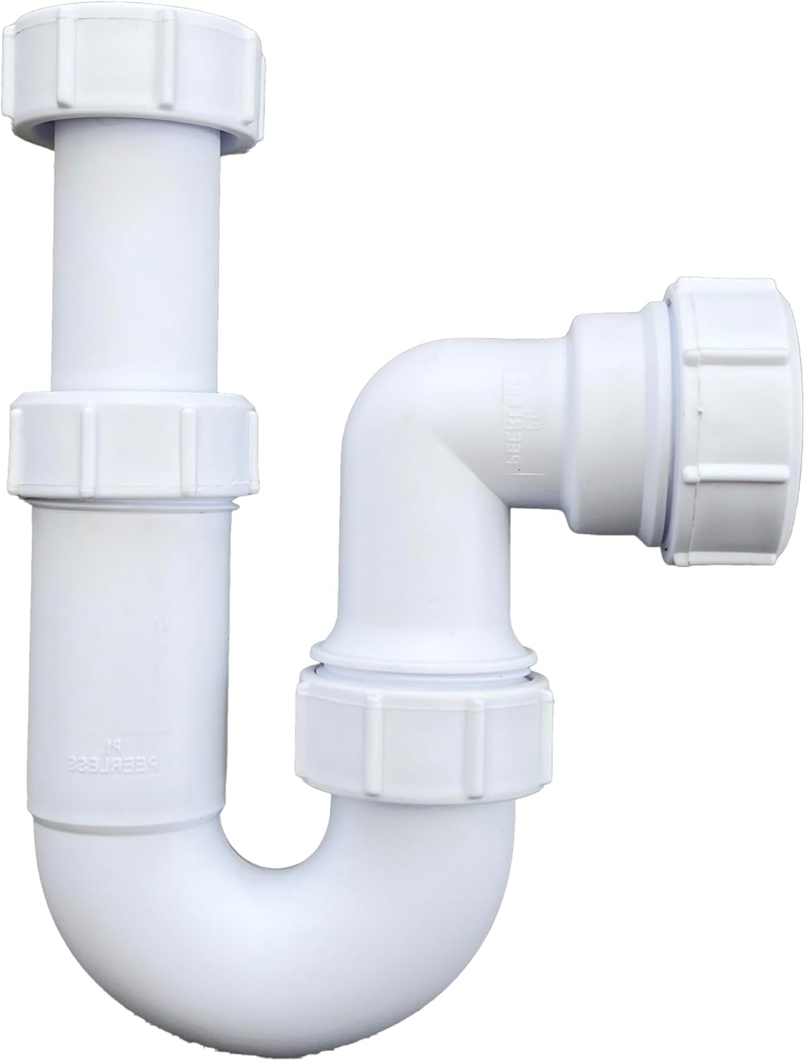 Adjustable Sink Swivel P Trap 40mm (1.1/2") Telescopic Trap with Internal Pipe Support, 75mm Water Seal, 3 Year Warranty – Compliant with BS EN 274-1:2002 Standard