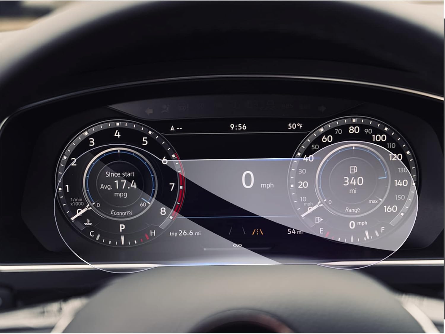 GAFAT Compatible with 12.3 Inch Instrument Panel Protective Film for Tiguan 2016-2018, Screen Protector for Car, 9H Anti-Scratch