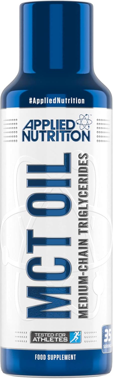 Applied Nutrition MCT Oil, for Paleo, Keto & Low Carb Diets, Energy Source No Carbs, Supports Fasting, Vegan Friendly from Sustainable Sources, Boosts Ketones, Ideal for Bulletproof Coffee, 490 ml